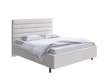 Белая кровать Verona - Кровать в лаконичном дизайне в обивке из мебельной ткани или экокожи.