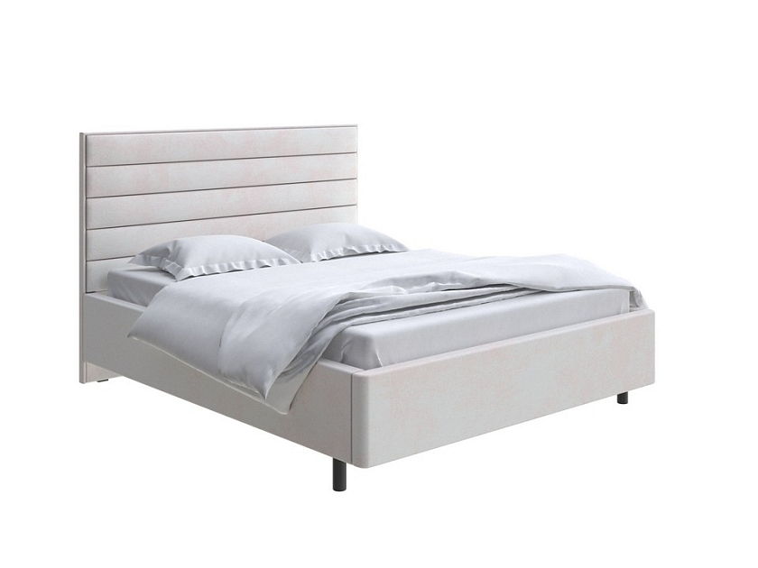 Кровать Verona 80x190 Ткань: Велюр Teddy Жемчужный - Кровать в лаконичном дизайне в обивке из мебельной ткани или экокожи.