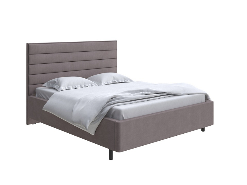 Кровать Verona 200x220 Ткань: Рогожка Тетра Мраморный - Кровать в лаконичном дизайне в обивке из мебельной ткани или экокожи.