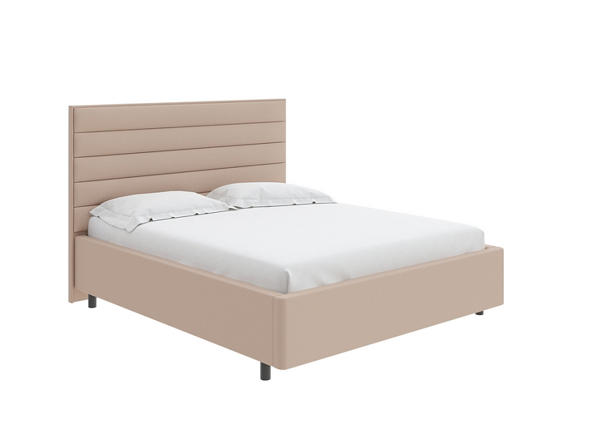 Кровать Verona 120x200 Ткань: Велюр Casa Лунный - Кровать в лаконичном дизайне в обивке из мебельной ткани или экокожи.