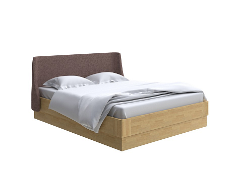 Двуспальная кровать Lagom Side Wood с подъемным механизмом - Кровать со встроенным ПМ механизмом. 