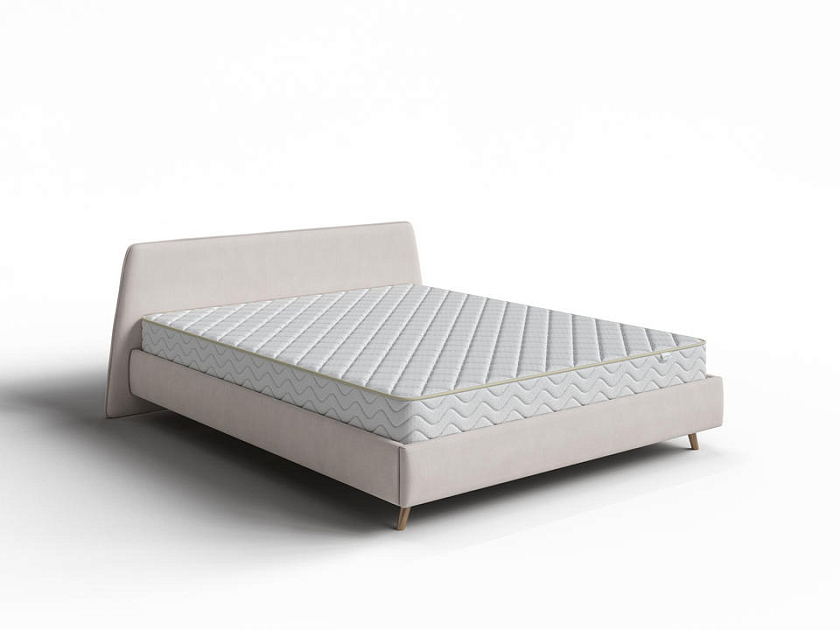 Кровать Binni 90x200 Ткань: Велюр Teddy Снежный - Кровать Binni для ценителей современного минимализма.