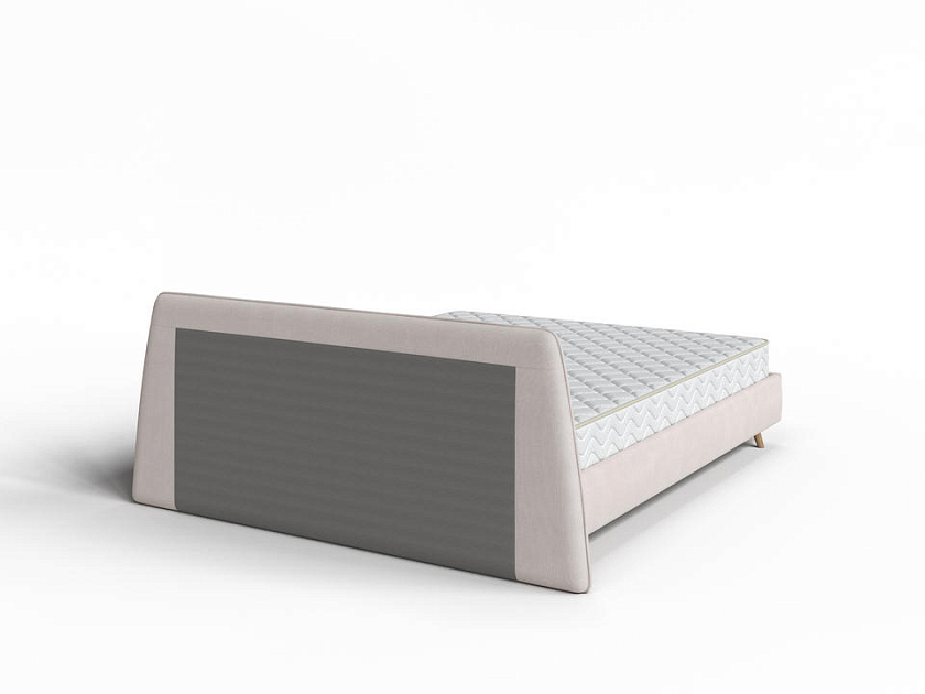Кровать Binni 140x200 Ткань: Велюр Teddy Снежный - Кровать Binni для ценителей современного минимализма.