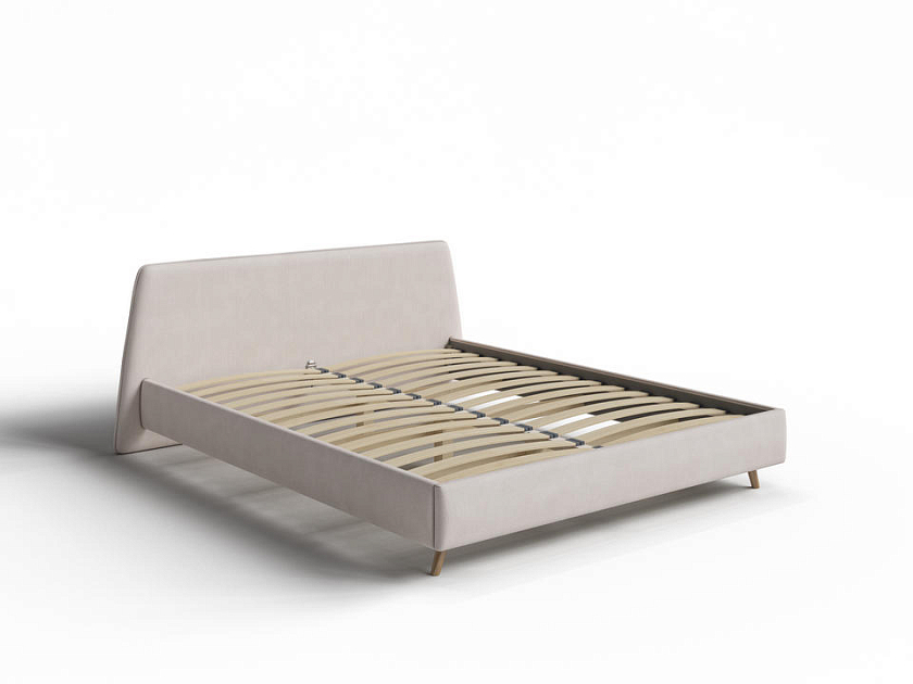 Кровать Binni 160x190 Ткань: Рогожка Тетра Ореховый - Кровать Binni для ценителей современного минимализма.
