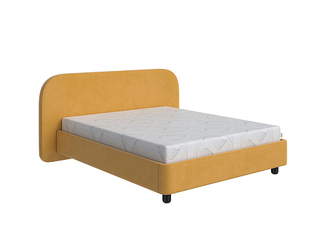 Желтая кровать Sten Bro - Симметричная мягкая кровать.