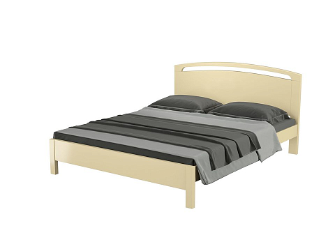 Двуспальная кровать Веста 1-тахта-R - Кровать из массива с одинарной резкой в изголовье.