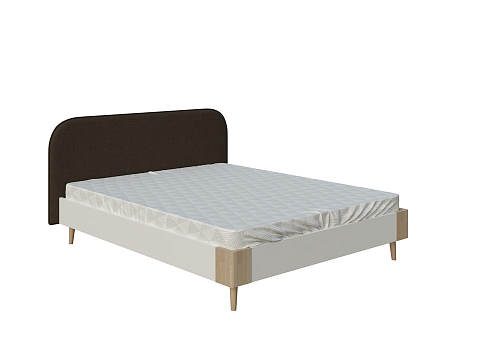 Двуспальная кровать Lagom Plane Chips - Оригинальная кровать без встроенного основания из ЛДСП с мягкими элементами.