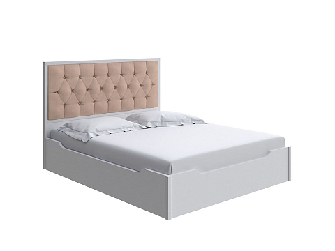 Белая кровать Vester с подъемным механизмом - Современная кровать с подъемным механизмом