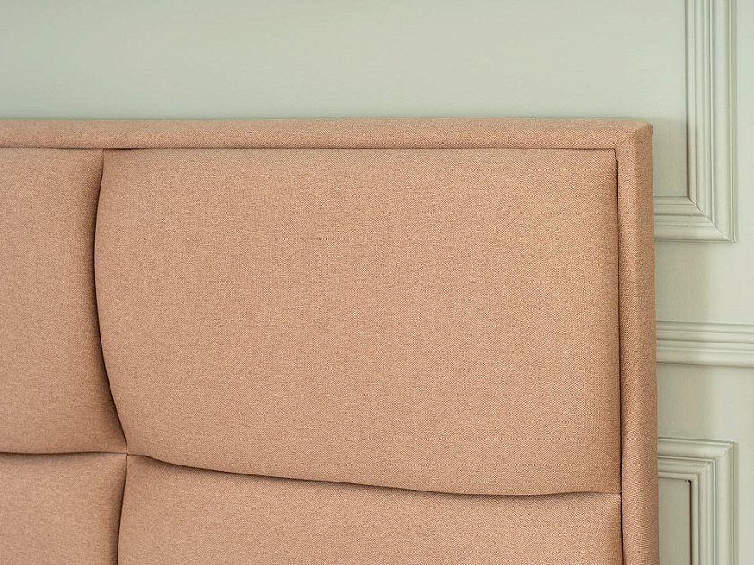 Кровать Malina 80x190 Ткань: Рогожка Levis 62 Розовый - Изящная кровать без встроенного основания из массива сосны с мягкими элементами.