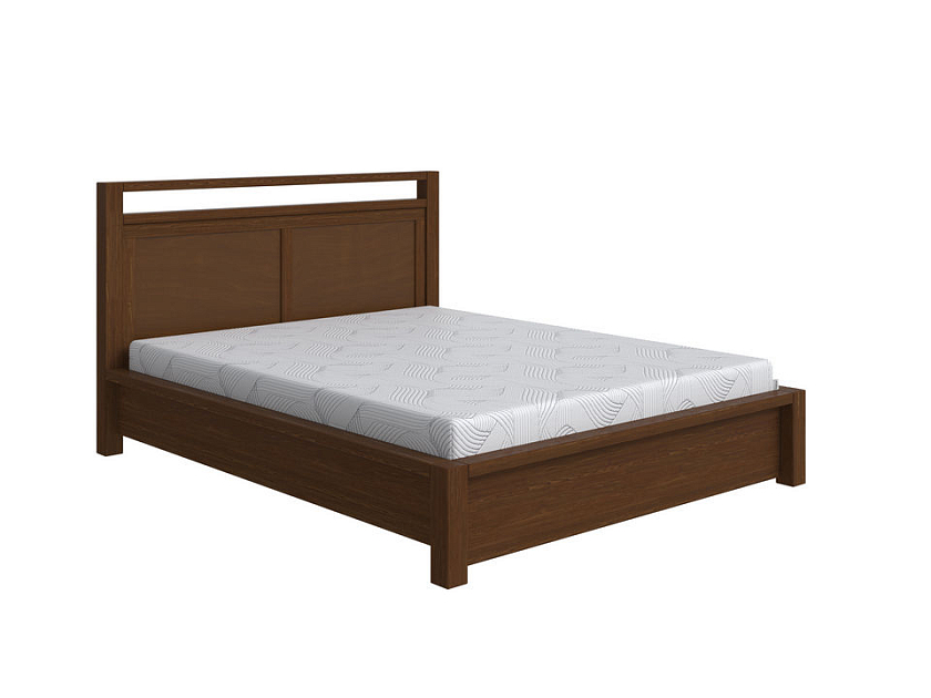 Кровать Fiord с подъемным механизмом 160x220 Массив (сосна) Мокко - Кровать из массива с подъемным механизмом