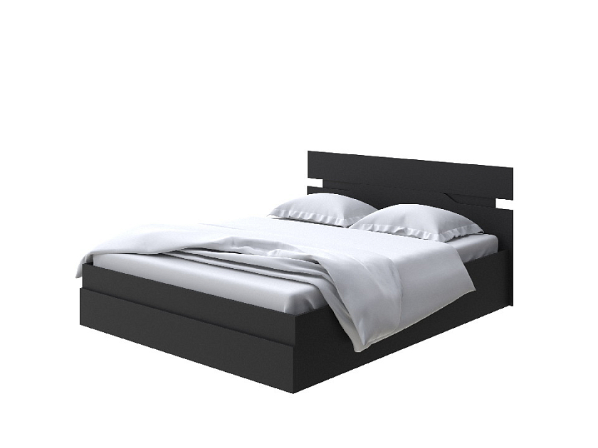 Кровать Milton с подъемным механизмом 160x200 ЛДСП Черный - Современная кровать с подъемным механизмом.