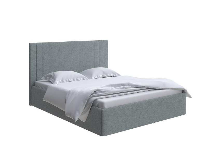Кровать Liberty 180x200 Ткань: Жаккард Tesla Графит - Аккуратная мягкая кровать в обивке из мебельной ткани