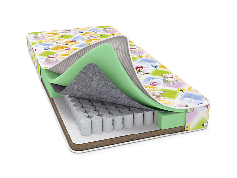 Матрас 80х200 Baby Comfort - Детский матрас на независимом пружинном блоке с разной жесткостью сторон.
