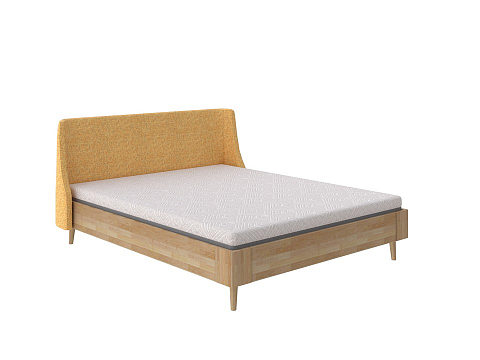 Деревянная кровать Lagom Side Wood - Оригинальная кровать без встроенного основания из массива сосны с мягкими элементами.