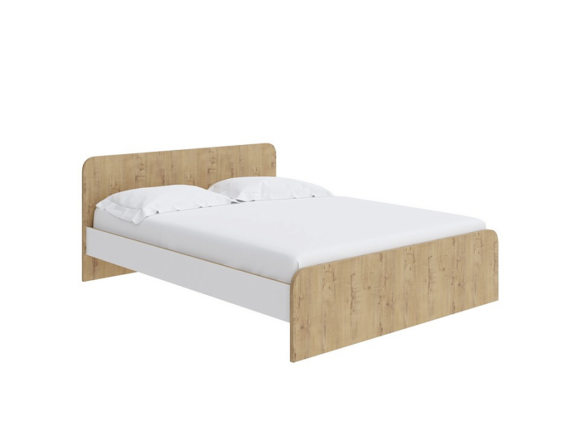 Кровать Way Plus 180x200 ЛДСП Бунратти/Белый Жемчуг - Кровать в современном дизайне в Эко стиле.