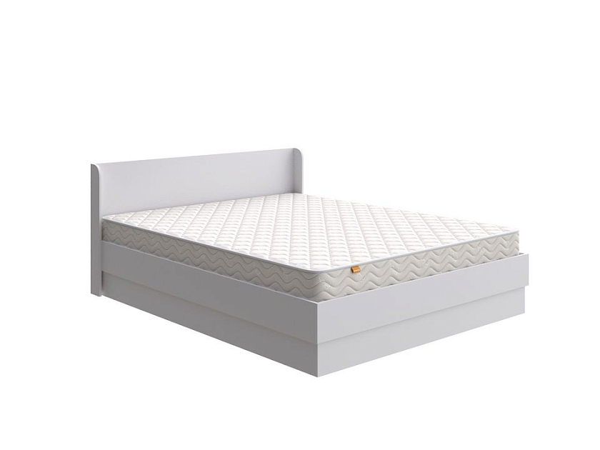 Кровать Practica с подъемным механизмом 140x200 ЛДСП Белый - Кровать из ЛДСП с подъемным механизмом в минималистичном дизайне