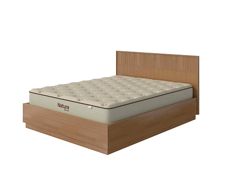 Кровать с ящиками Tempo с подъемным механизмом - Кровать с ПМ с вертикальной фрезеровкой и декоративным обрамлением изголовья