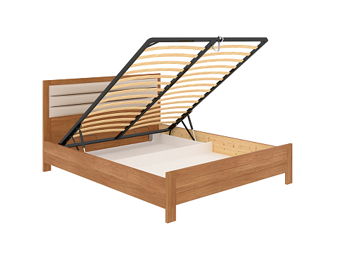 Кровать с высоким изголовьем Prima с подъемным механизмом - Кровать в универсальном дизайне с подъемным механизмом и бельевым ящиком.