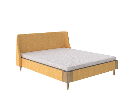 Деревянная кровать Lagom Side Soft - Оригинальная кровать в обивке из мебельной ткани.