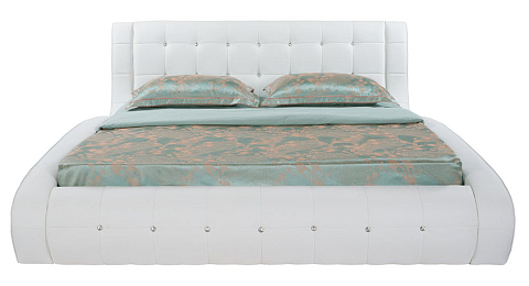 Мягкая кровать Nuvola-1 - Кровать футуристичного дизайна из экокожи класса «Люкс».