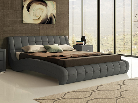 Кровать из экокожи Nuvola-1 - Кровать футуристичного дизайна из экокожи класса «Люкс».