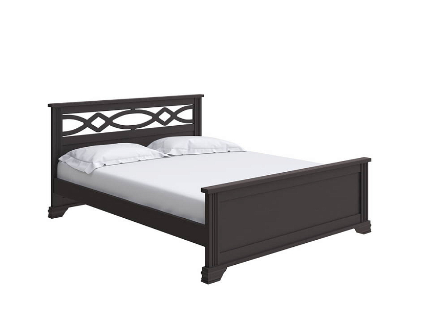 Кровать Niko 160x190 Массив (сосна) Венге - Кровать в стиле современной классики из массива