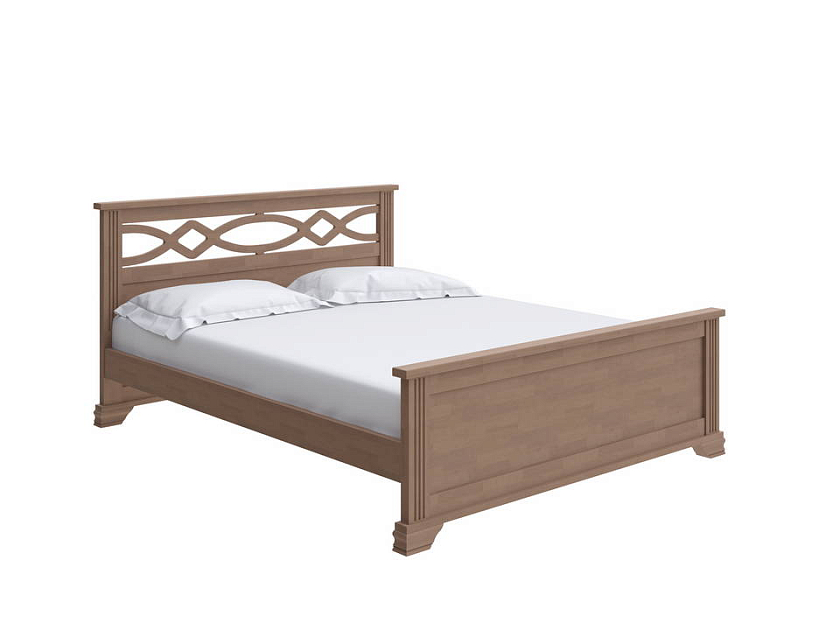 Кровать Niko 90x190 Массив (береза) Антик (береза) - Кровать в стиле современной классики из массива