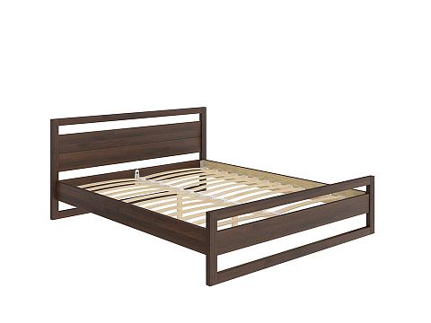 Кровать из массива Kvebek - Элегантная кровать из массива дерева с основанием