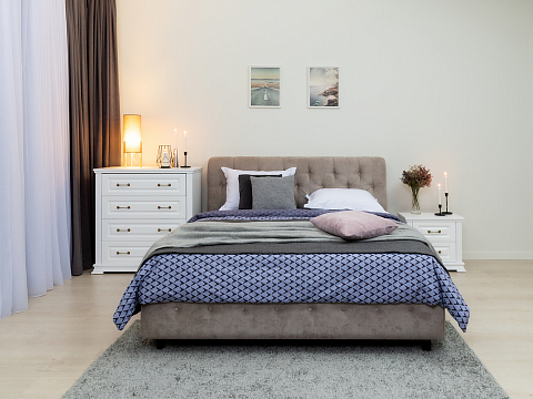 Двуспальная кровать Next Life 4 - Классическая кровать с изогнутым изголовьем и глубокой пиковкой