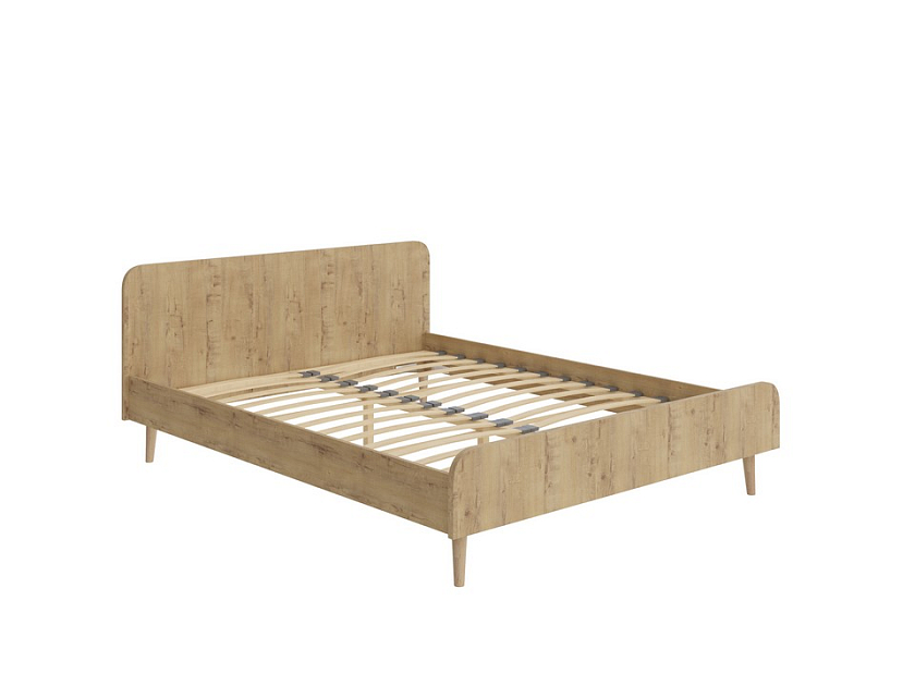Кровать Way 90x190 ЛДСП Бунратти - Компактная корпусная кровать на деревянных опорах