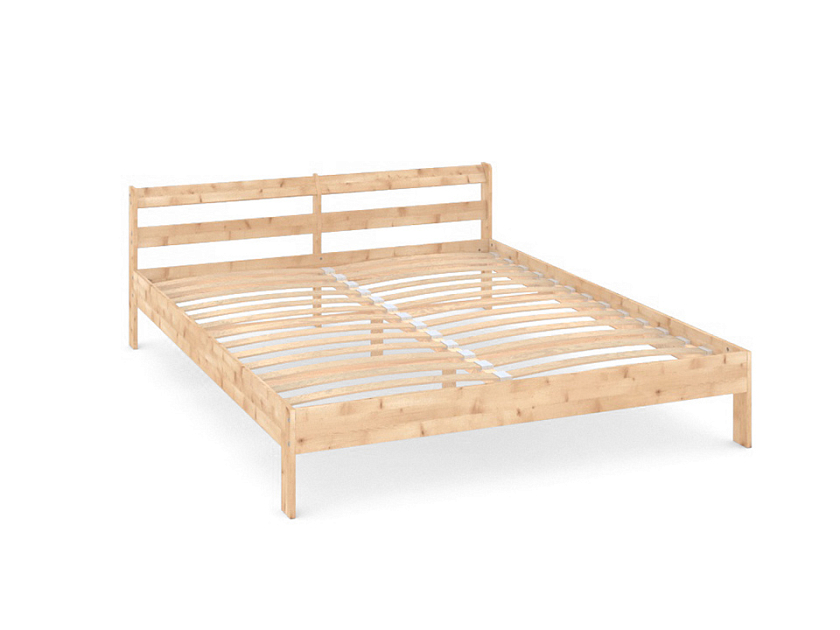 Кровать Оттава 120x200 Массив (сосна) Матовый лак - Универсальная кровать из массива сосны.