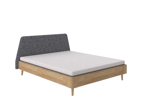 Деревянная кровать Lagom Hill Wood - Оригинальная кровать без встроенного основания из массива сосны с мягкими элементами.