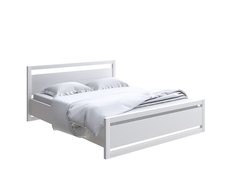 Кровать Kvebek с подъемным механизмом 120x200 Массив (сосна) Белая эмаль - Удобная кровать с местом для хранения
