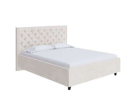 Мягкая кровать Teona Grand - Кровать с увеличенным изголовьем, украшенным благородной каретной пиковкой.