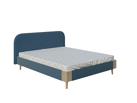 Кровать из дерева Lagom Plane Soft - Оригинальная кровать в обивке из мебельной ткани.